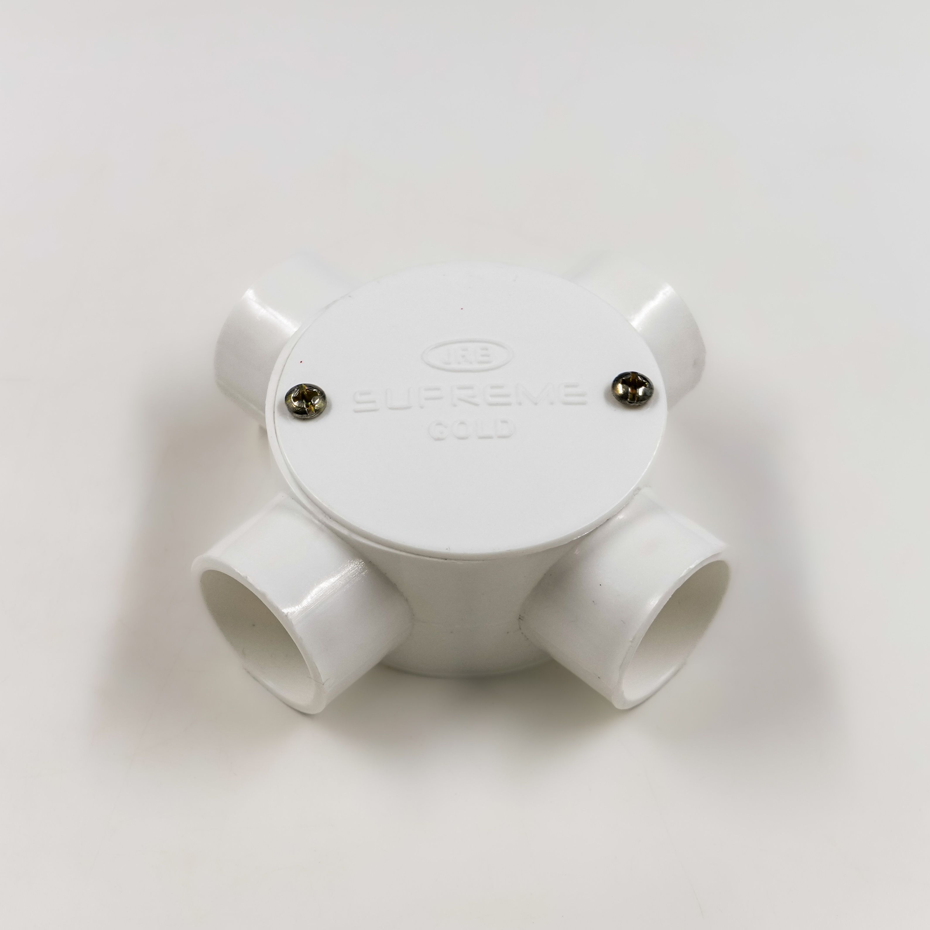JRB Suppreme - 25Mm Conduit Junction Box 4 Way (White)